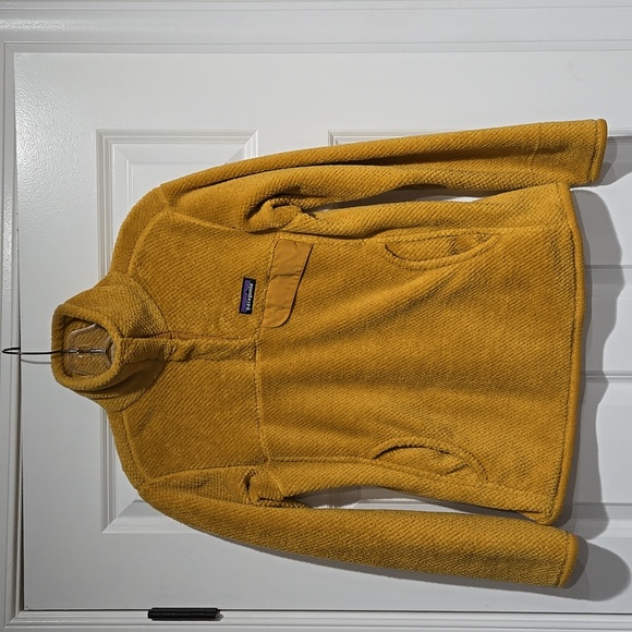 PATAGONIA RETOOL SNAP T WOMEN'S RARE MUSTARD YELLOW GOLD  PULLOVER FLEECE SMALL - Picture 5 of 11